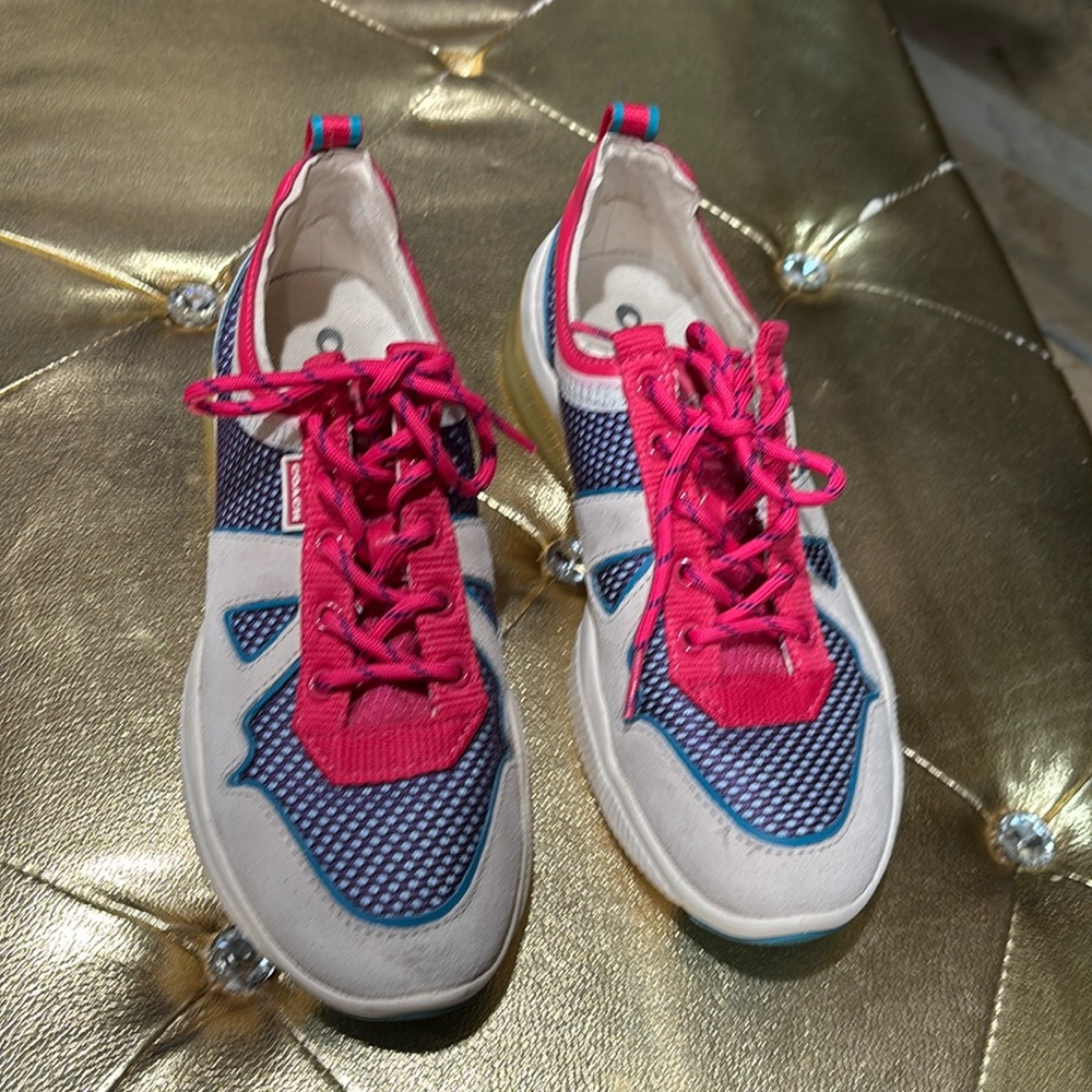 Coach Women's Athletic Sneakers in Pink, Blue, Cream